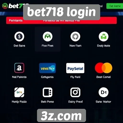 Métodos de pagamento no site bet718 login